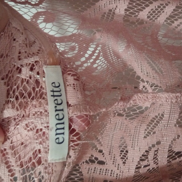 Pink Lace Fringe Kimono - Picture 2 of 5